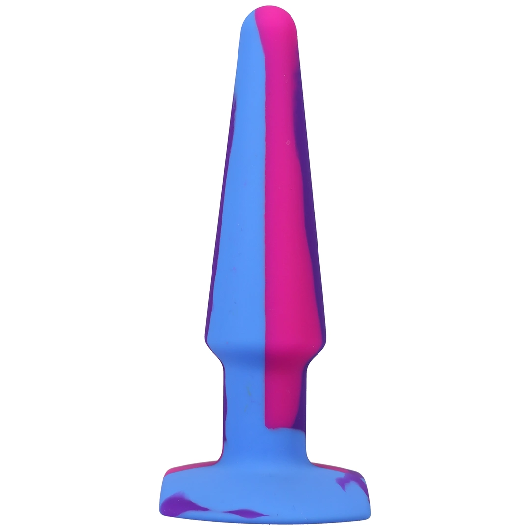 Image of A-Play Groovy Silicone Anal Plug 12 cm Multicolor - Flexible Tapered Model