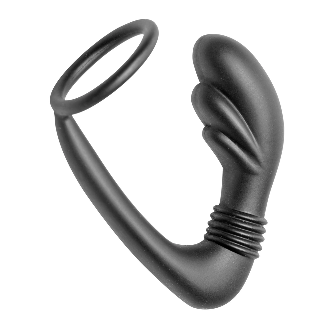 Main image of Cobra Silicone Dual-Action Prostate System with Cockring, Black