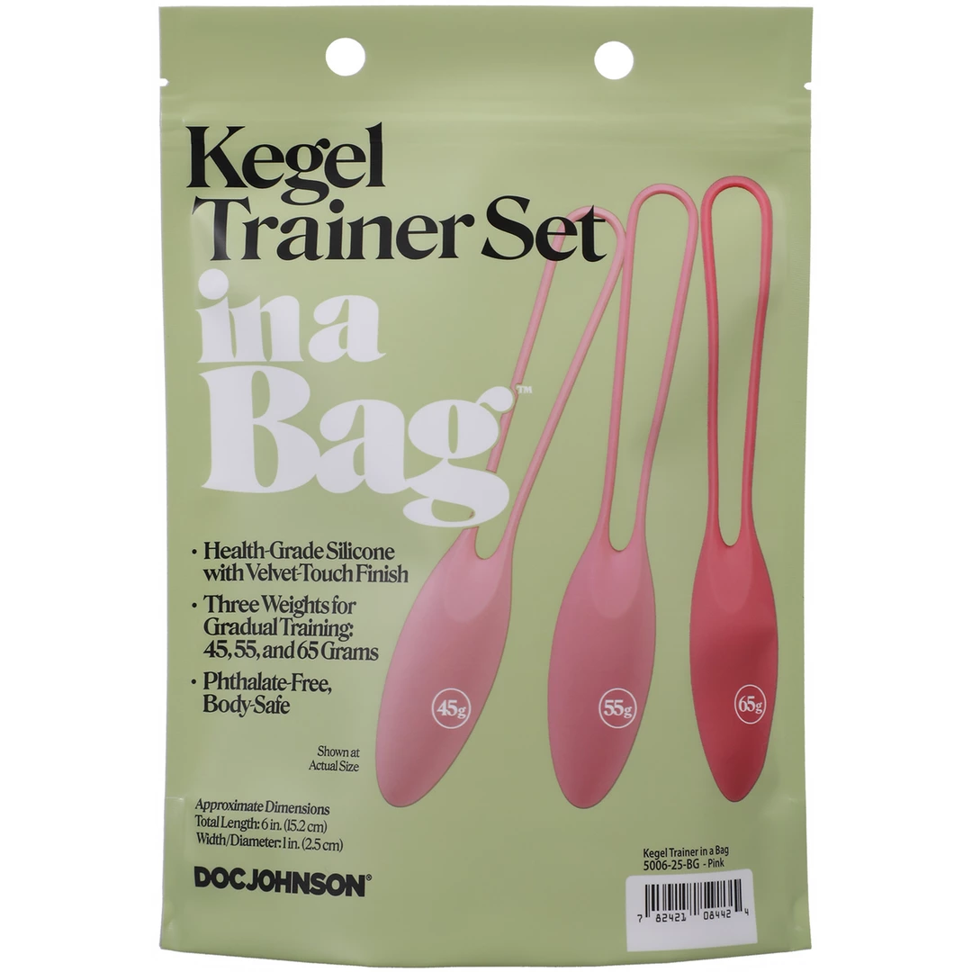 Image of Doc Johnson Kegel Trainer Set Silicone Pelvic Floor Exercise Balls 3pcs