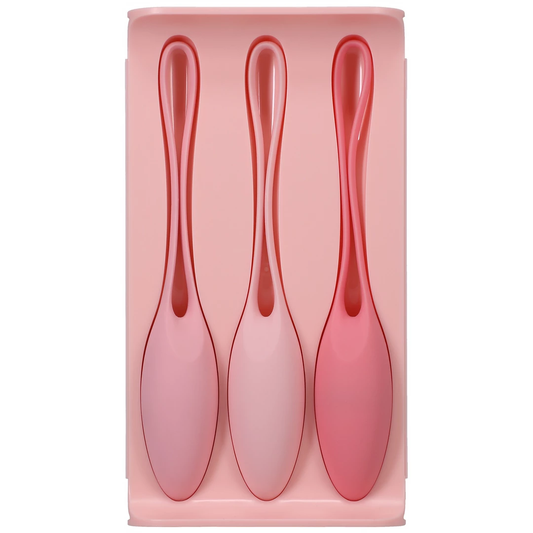 Image of Doc Johnson Kegel Trainer Set Silicone Pelvic Floor Exercise Balls 3pcs